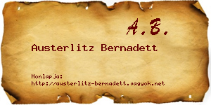 Austerlitz Bernadett névjegykártya